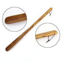 Studyset Wooden Shoe Horn Long Handle Shoe Lifter Professional Shoe Spoon Home Tools Lotus Wood red Bamboo Shoes Pull 55cm
