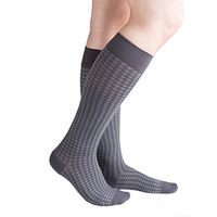 VenaCouture Mens 15-20 mmHg Compression Socks, Bold Houndstooth Pattern
