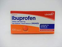 Leader Ibuprofen Pain Reliever Fever Reducer 100 Tablets Pack of 1