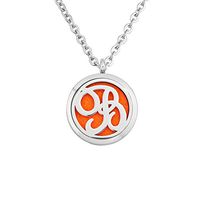 Q&Locket Initial Letter A-Z Premium Aromatherapy Essential Oil Diffuser Locket Necklace With 12pcs Refill Pads (B)