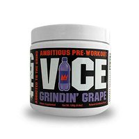 GCode VICE Ambitious Pre-Workout- Clean Energy, Intense Pumps, Power & Endurance - 15 Servings (Grindin' Grape)