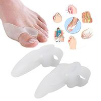 1 Pair of Double Hole Hallux Valgus Orthosis, Bunion Toe Corrector, Toe Straighteners, Protection and Treatment for Hallux Valgus Bunion Pain
