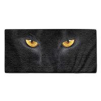 11.8x27.5" Dish Cloth Wash Cloth Black Cat Face Cleaning Rags Guest Hand Towels