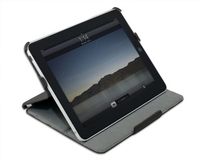 IO Crest iPad Book Style Black Leather Case + Adjustable Stand