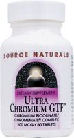 Ultra Chromium GTF/Chromium Picolinate 200mcg Source Naturals, Inc. 60 Tabs