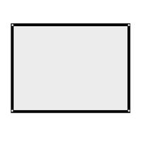 Projector Screen,Richer-R Rear Projection Screen 60-100 Inch Portable Foldable Non-Crease White Projector Curtain Screen 4:3 for Outdoor Camping Movie Open-air Cinema(72in)