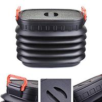 YHYGOO Collapsible Bucket Multi-Purpose Car Storage Box Water Bucket Trash Container Retractable Water Bucket for Outdoor Camping Hiking Fishing (18L)