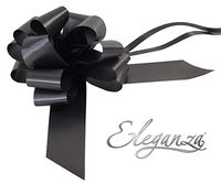 Eleganza Black 30mm Waterproof Poly Pull Bow (Pack of 30)