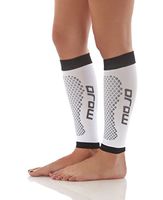 Mojo Calf Compression Sleeves and Shin Splint Supports for Lymphedema, Running, 20-30mmHg 1 Pair - White XL