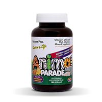 NaturesPlus Animal Parade Source of Life Children's Chewable Multivitamin - 180 Animal Shaped Tablets - Natural Assorted Flavors - Vegetarian, Gluten-Free - 90 Total Servings