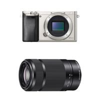 Sony Alpha a6000 Silver Interchangeable Lens Camera (Body) with 55-210mm Sony E-Mount Lens