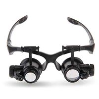 Promotion! 10X 15X 20X 25X LED Magnifier Magnifying Eye Glasses Loupe Watch Jeweler Repair
