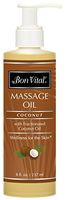 Bon Vital' Coconut Massage Oil Made with 100% Pure Fractionated Coconut Oil to Repair Dry Skin, Used by Massage Therapists and at-Home Use for Therapeutic Massages and Relaxation, 8 Ounce Pump Bottle