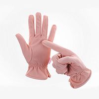 Yjdr Sun Protection Gloves Female Summer Anti-UV Thin Section Breathable Non-Slip Outdoor Riding Full Finger Short Gloves (Color : Pink)