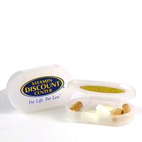 Vitamin Discount Center Portable Pill Box, White