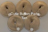 Cutie Button Pads G-tube 5 Pack Pads (3 Inch Round White)
