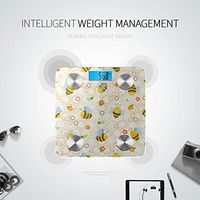 Bluetooth Bath Scale Body Fat Cartoon Spring Honey Bee Animal Flower Kitchen Scales Digital Weight Body Fat Composition Monitor Analyzer with Smartphone App for Body Management-396 Lbs