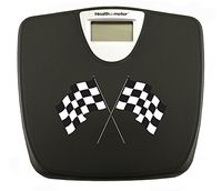 New Black Digital Bathroom Weight Scale Featuring Checkered Flag Nascar Logo