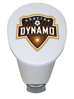 The Furniture Cove New 2.6 Gallon White Plastic Step Trash Can Waste Basket Featuring the Choice of Your Favorite Sports Team Logo - FREE Trash Liner Included (Dynamos)