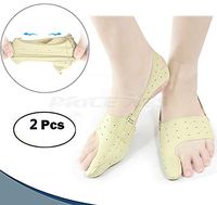 Elastic Bunion Corrector Relief Protector Sleeves w/3 Hole Adjustable Slim Hallux Valgus Orthopedic Toe Corrector Brace Toe Straighteners Separators 24h Day Night Splints 2 PCS (L)