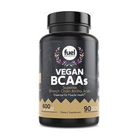 Fuel Organics Vegan BCAAs Amino Acids︱Our BCAA Capsules Works As Good As Powder︱Effective Preworkout & Post Workout Recovery Branched Chain Acid Supplement︱Energy Enhancing 90 Unflavored Pills
