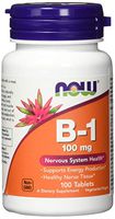 NOW Supplements, Vitamin B-1 100 mg, Energy Production*, Nervous System Health*, 100 Tablets