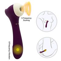 Tongue Sucking Simulator Powerful Sucking Toy, 8 Frequency Vibration + 6 Sucking Modes - Waterproof Hand Wand Massager with Heating Function, Medical Silicone, Rechargeable USB