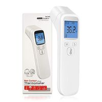 No Touch Thermometers for Adults and Kids Digital Forehead Thermometer Gun,for Fever Ear and Forehead,Universal Thermometers Probe Cover,Non Contact Infrared Body Instant Read-White