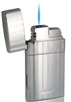 Visol Caseti Troy Polished Chrome Single Torch Flame Cigar Lighter