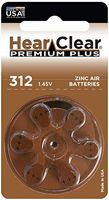 HearClear Hearing Aid Batteries Size 312, PR41 (60 Batteries)