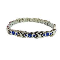 Magnetic Therapy Bracelet Blue Crystal Design