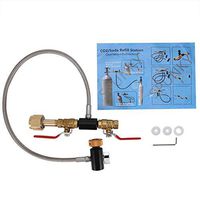CO2 Refill Adapter Connector,G1/2 CO2 Cylinder Refill Adapter with Hose For Filling Sodastream Tank 24" with Gauge