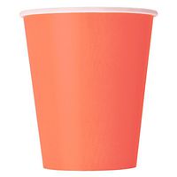 9oz Coral Paper Cups, 14ct