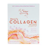 Orange Beauty Collagen (Marine) - with Vitamin C, E, CoQ10 and Pre-Biotic's - Premium Supplement Powder - Made in Japan