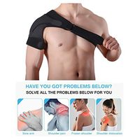 Shoulder Brace with Adjustable Sleeve,Shoulder Support for Rotator Cuff AC Joint Dislocated Shoulder for Women and Men. (Black, Right)