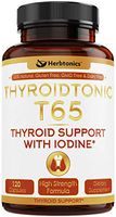 Thyroid Support Supplement Complex with Iodine - Energy, Metabolism & Focus Formula with Turmeric Curcumin, Bioperine, Black Pepper - 120 Vegetarian Capsules, Soy & Gluten Free