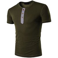 Xia&Han Mens Button Down Blouse Short Sleeve Pullover Slim Fit Shirts Ripped Hole Tops Summer Tunic Tee