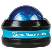 Core Products Omni Massage Ball Manual Roller Massager for Self Massage Therapy Tool, Black Cap - Blue