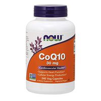 NOW Supplements, CoQ10 30 mg, Pharmaceutical Grade, All-Trans Form produced by Fermentation, 240 Veg Capsules