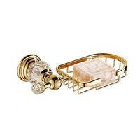 AUSWIND Antique Gold Brass&Crystal Soap Dish Net Wall Mounted Bathroom Accessory XH