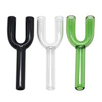 Glass Two Hose Snuff Tube Snorters Double Tube Sniffer (3 Colors)