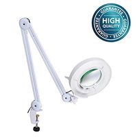 Koval Inc. 5” Diopter Clamp-On Illuminated Magnifying Glass Lamp (5")