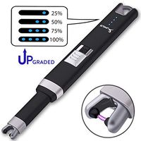 SUPRUS USB Lighter Arc Candle Lighter Coil Lighter Rechargeable Flameless Double Safety Windproof Aluminum Shell Perfect for Candle Gas Stove Camping BBQ Party Gift Box