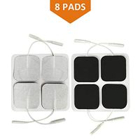 8 Pads of Easy@home 2"x 2" TENS Unit Reusable Self Stick Carbon Electrode Pad - Non Irritating