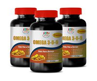 Inflammation Supplements for Women - Omega 3 6 9 Premium (Fish Flax Borage) - Omega Supplements for Women - 3 Bottles 360 Softgels