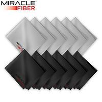 Miracle Fiber Microfiber Cleaning Cloths, Black/Gray (12 Pack)