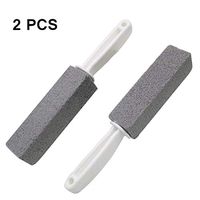 Pumice Cleaning Stone 2 Pieces Toilet Bowl Pumice Cleaning Stone with Handle Stains for Kitchen/Bath/Pool/Spa/Household Cleaning 2 Pack