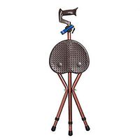 RES&DZ Portable Crutch Stool Adjustable Folding Walking Cane Chair