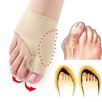QiQiFanFan 1 Pair Silicone Thumb Valgus Toe Cushion Hallux Relief Corrector Pad Protector Sleeve