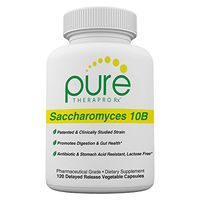Saccharomyces Boulardii (10 Billion CFU Per Serving) - 120 “Acid Resistant” VCaps | Patented & Clinically Studied Strain | Antibiotic Resistant -Lactose Free | Pharmaceutical Grade | Zero Fillers